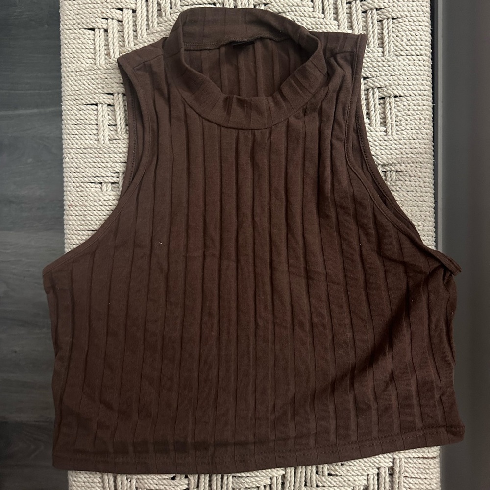high neck crop top